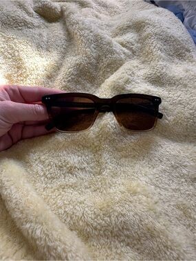 Brown Square Polarized Sunglasses